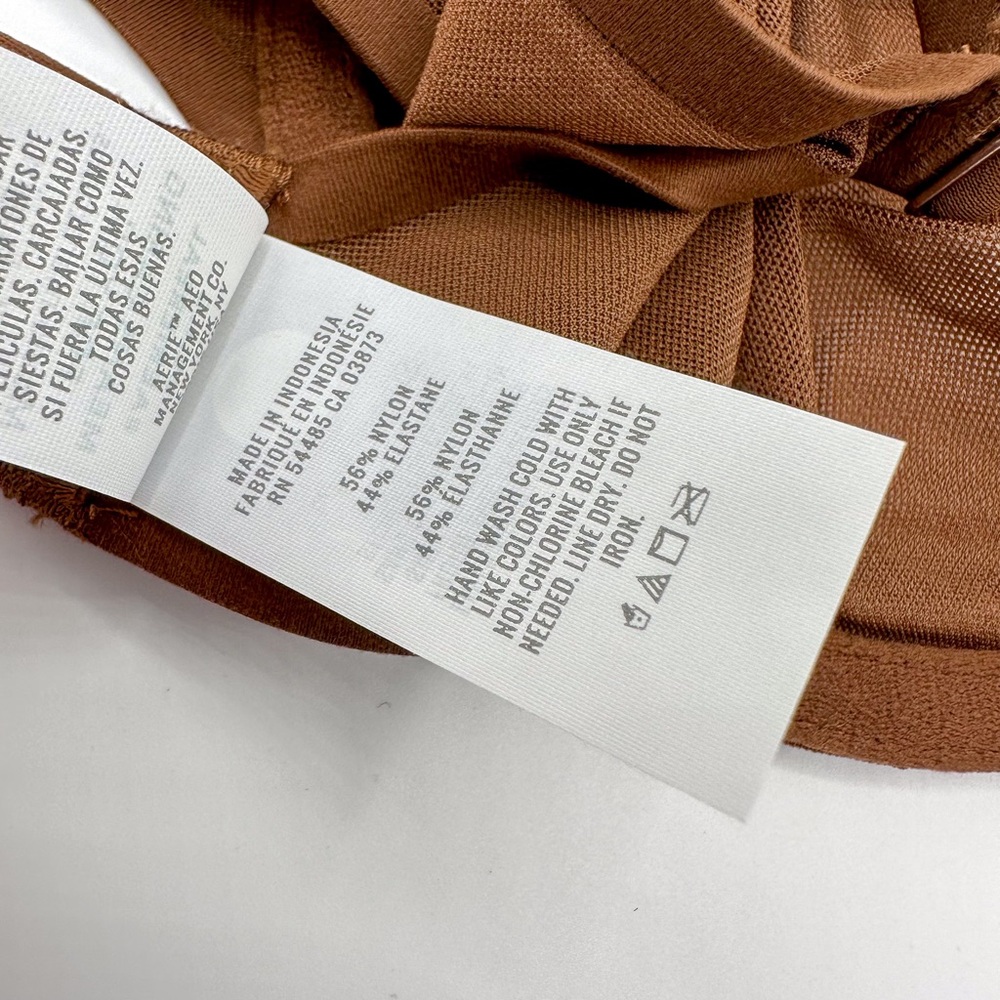 Aerie Smoothez Brown Unlined Mesh Balconette Bra - Picture 4 of 8